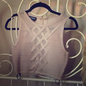 NUDE BEBE TOP .